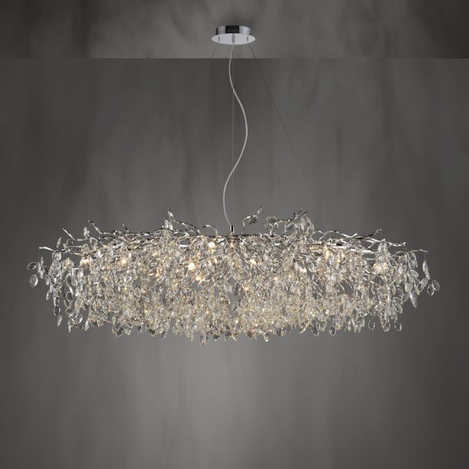 Paul Neuhaus LED Kronleuchter Kristallanhänger chrom Pendelleuchte Schlafzimmer Bis zu 65% Rabatt