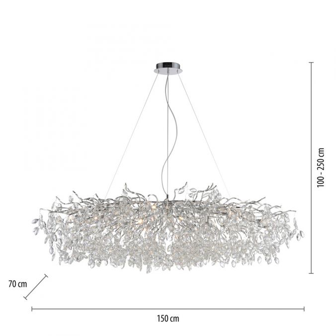 Paul Neuhaus LED Kronleuchter Kristallanhänger chrom Pendelleuchte Schlafzimmer Bis zu 65% Rabatt