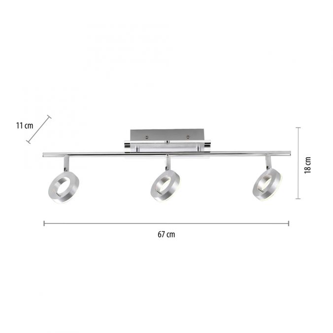 Paul Neuhaus LED-Deckenstrahler, Aluminium, 3 Leuchtköpfe, warmweiße Lichtfarbe, modern Bis zu 55% Rabatt