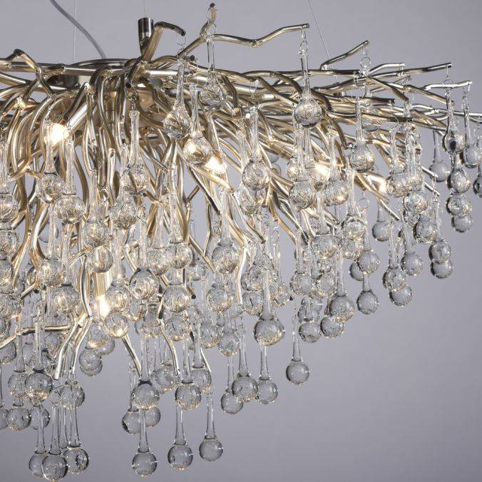 Paul Neuhaus LED Kronleuchter ICICLE Pendellampe silberfarbig ICICLE Lichtspiel Riesige Rabatte