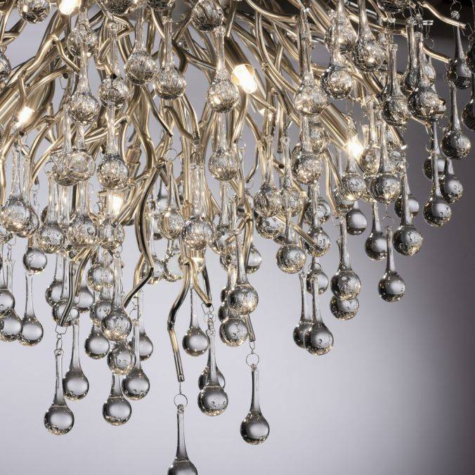 Paul Neuhaus LED Kronleuchter ICICLE Deckenlampe silberfarbig ICICLE Lichtspiel Clearance-Verkauf