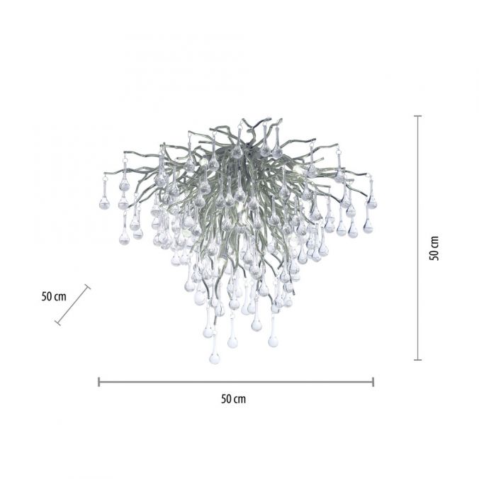 Paul Neuhaus LED Kronleuchter ICICLE Deckenlampe silberfarbig ICICLE Lichtspiel Clearance-Verkauf