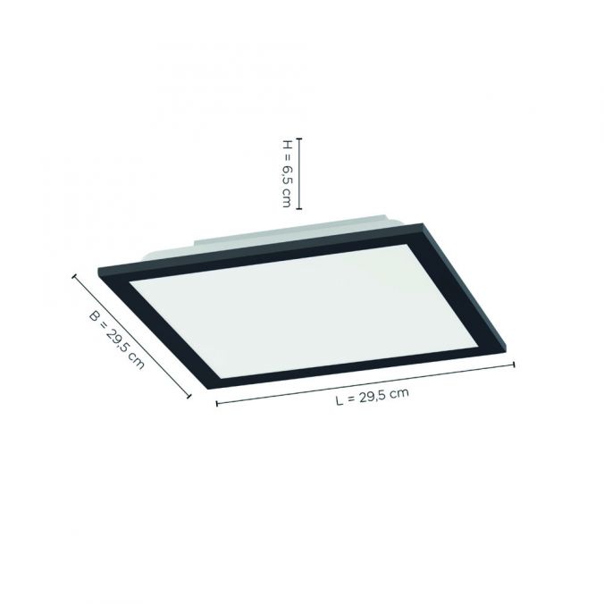 Paul Neuhaus LED Panel, Rahmen schwarz, dimmbar, CCT Farbsteuerung, quadratisch, modern Rabatte dieses Monats