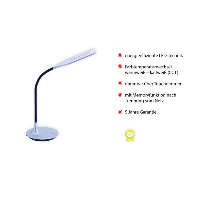 Paul Neuhaus LED-Tischleuchte, silber, Flexarm, Lichtfarbsteuerung, dimmbar Angebote