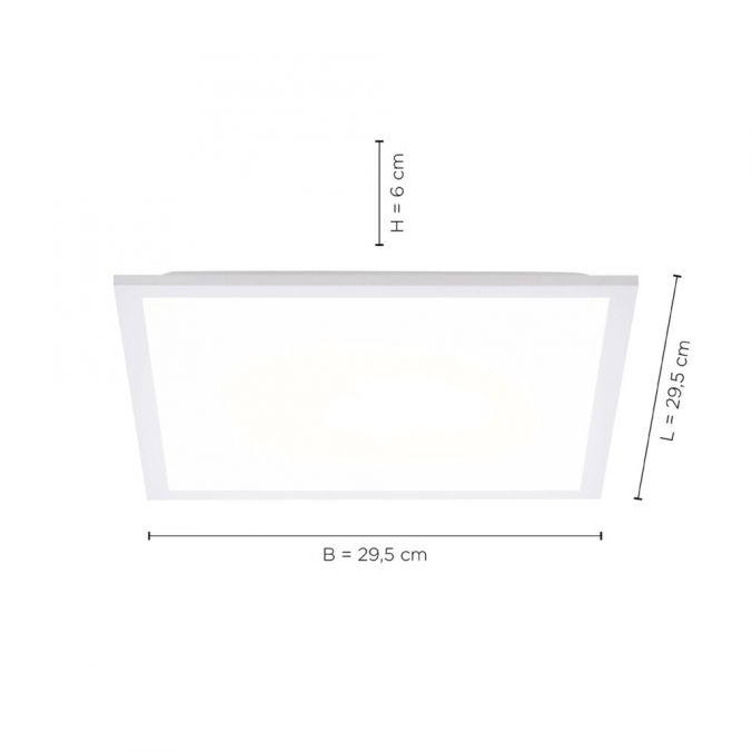 Paul Neuhaus LED Panel, weiss, 29,5x29,5, 3000K warmweiss, Memory Funktion Fabrikverkauf