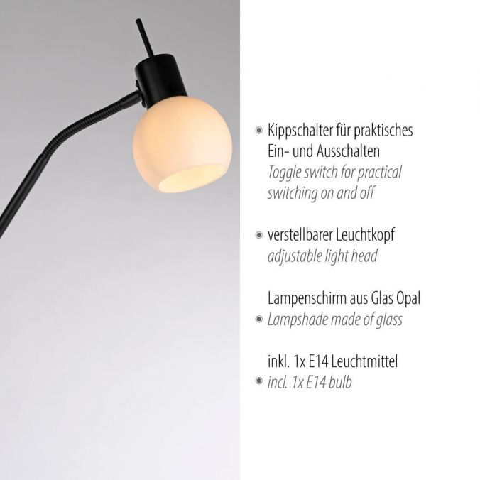 Paul Neuhaus LED Stehleuchte schwarz Schalter flexibel verstellbar Wohnzimmer Meist gekauft