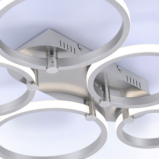 Paul Neuhaus LED Deckenleuchte silber 5-flammig, modern, Ring, futuristisch Limitierter Zeitrabatt