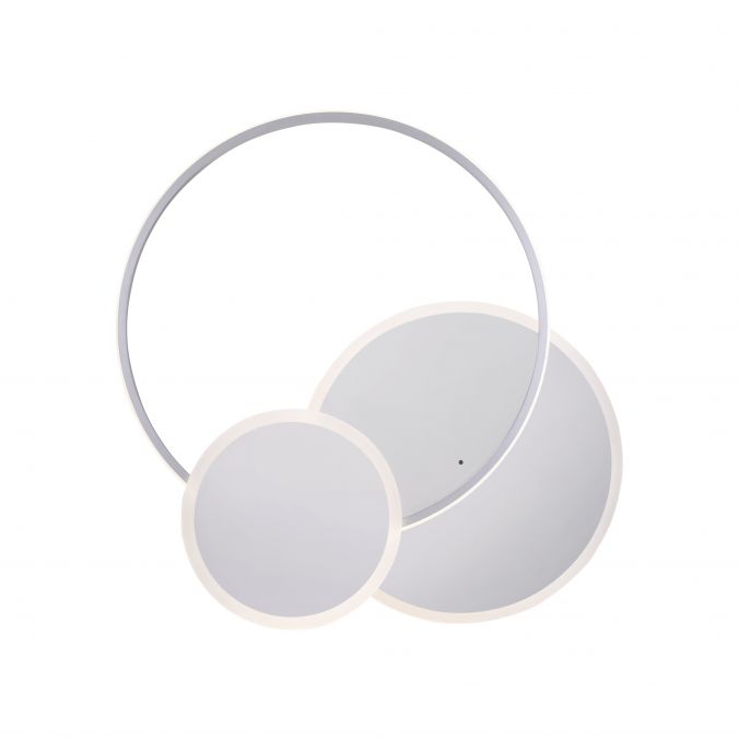 Paul Neuhaus LED Deckenleuchte, stahlfarben, rund, Lichtfarbensteuerung, Dimmfunktion Fabrikpreis