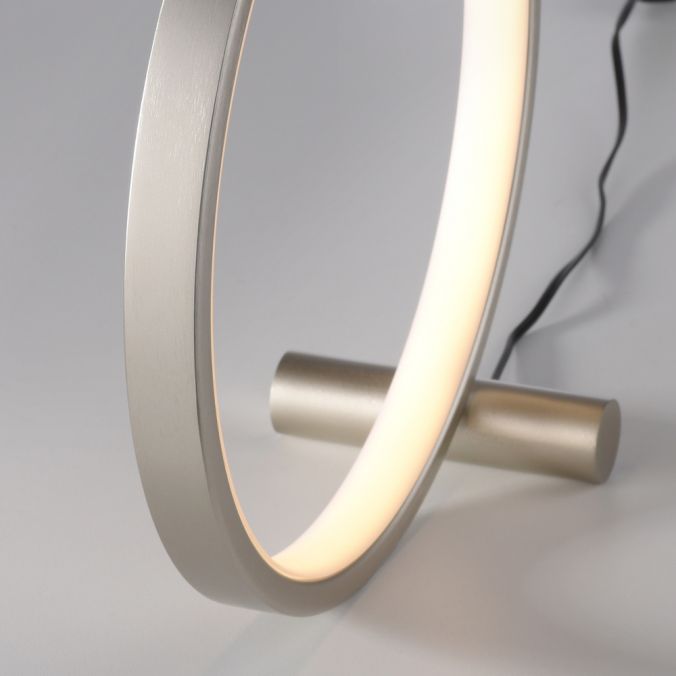 Paul Neuhaus LED Tischleuchte silber ring minimalistisch Schnurschalter Beistellampe Flash Sale