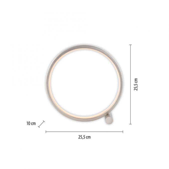Paul Neuhaus LED Tischleuchte silber ring minimalistisch Schnurschalter Beistellampe Flash Sale