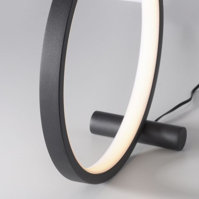 Paul Neuhaus LED Tischleuchte schwarz ring minimalistisch Schnurschalter Beistellampe Preisnachlass