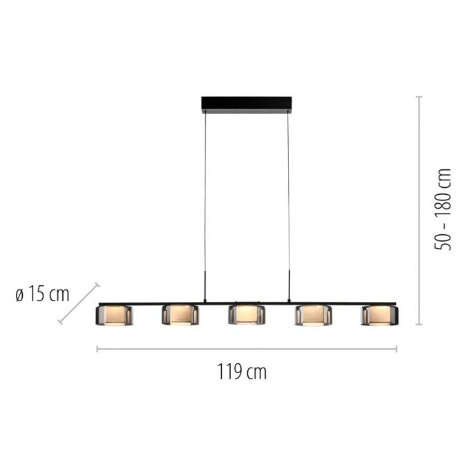 Paul Neuhaus LED Pendelleuchte RIKA schwarz dimmbar höhenverstellbar Memoryfunktion Saisonschlussverkauf
