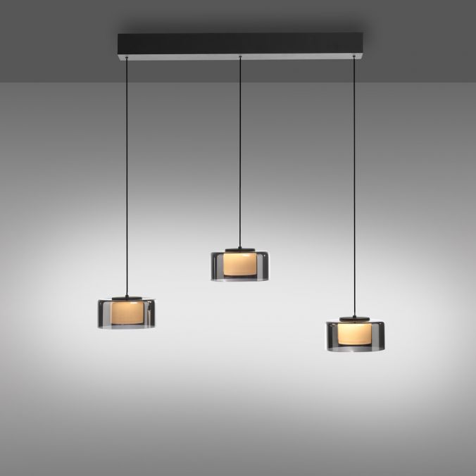 Paul Neuhaus Pendelleuchte LED RIKA 3 flammig schwarz Comfort Lift Simply Dim Cyber Monday