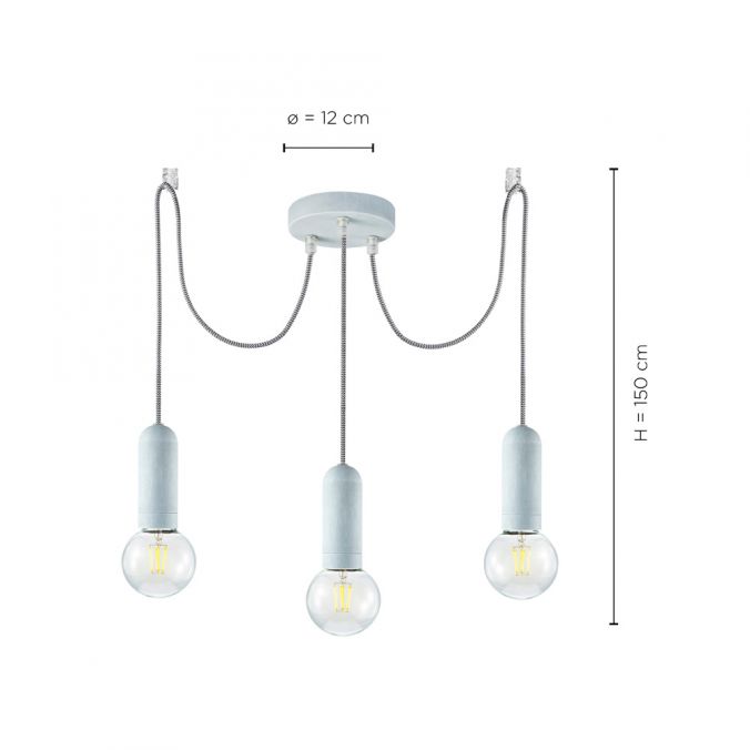 Paul Neuhaus Pendelleuchte, Betonoptik, E27 Fassung, Industrial Stil, modernes Design Muttertagsangebot
