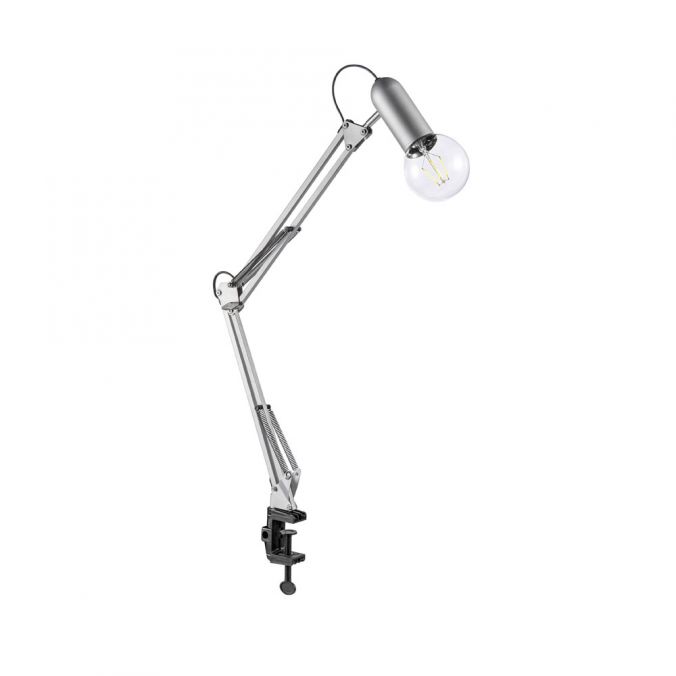 Paul Neuhaus Klemmleuchte, stahl, Klemmhalterung, flexibler Spot, höhenverstellbar