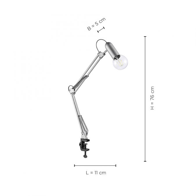 Paul Neuhaus Klemmleuchte, stahl, Klemmhalterung, flexibler Spot, höhenverstellbar Heißer Verkauf