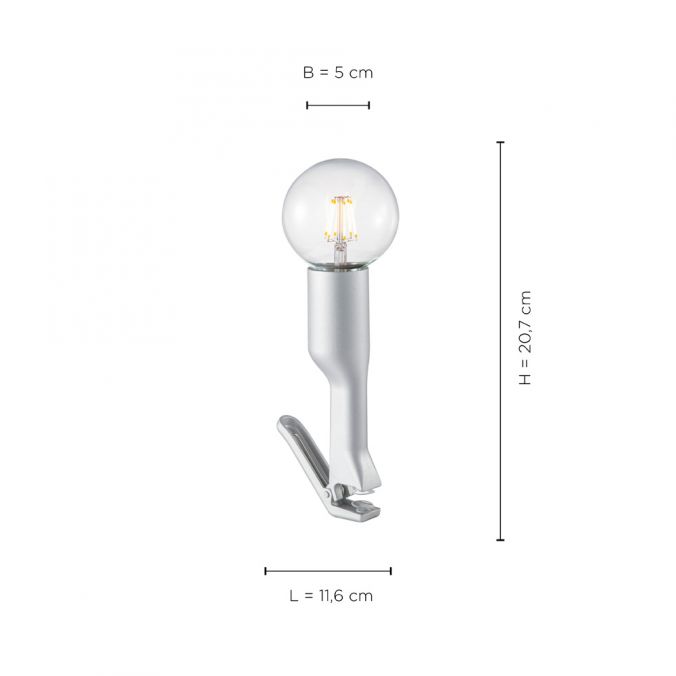 Paul Neuhaus Klemmleuchte, stahl, Klemmhalterung, E27 Fassung, Industrial Stil, modern Neueste Mode