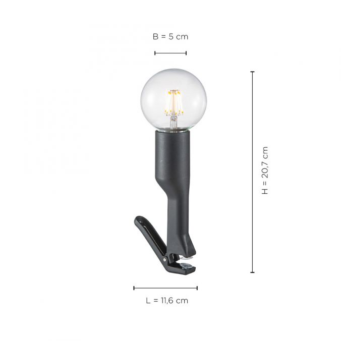 Paul Neuhaus Klemmleuchte, schwarz, Klemmhalterung, E27 Fassung, Industrial Stil, modern Online Outlet