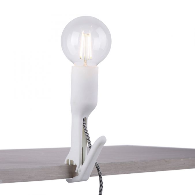 Paul Neuhaus Klemmleuchte, weiß, Klemmhalterung, E27 Fassung, Industrial Stil, modern Zeitlich begrenztes Angebot