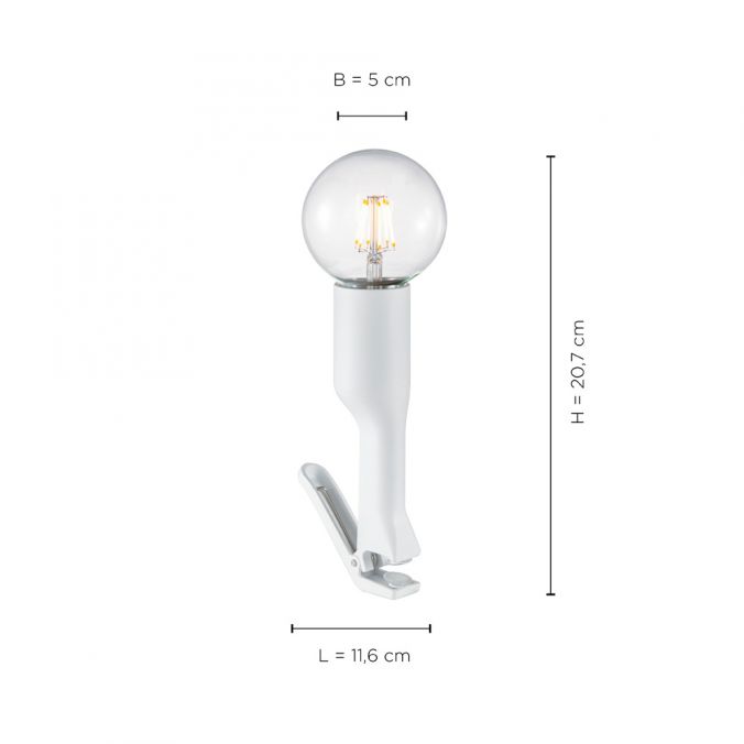 Paul Neuhaus Klemmleuchte, weiß, Klemmhalterung, E27 Fassung, Industrial Stil, modern Zeitlich begrenztes Angebot