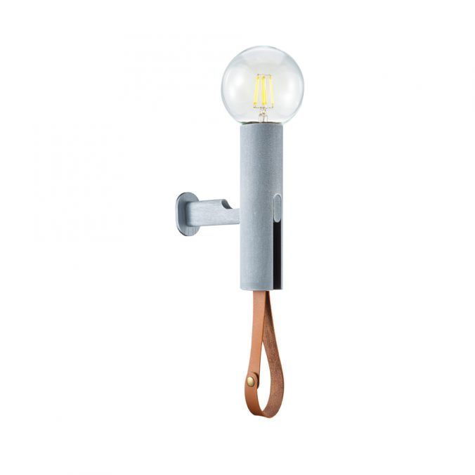 Paul Neuhaus Wandleuchte, Betonoptik, Handschlaufe, E27 Fassung, Innenleuchte, IP20
