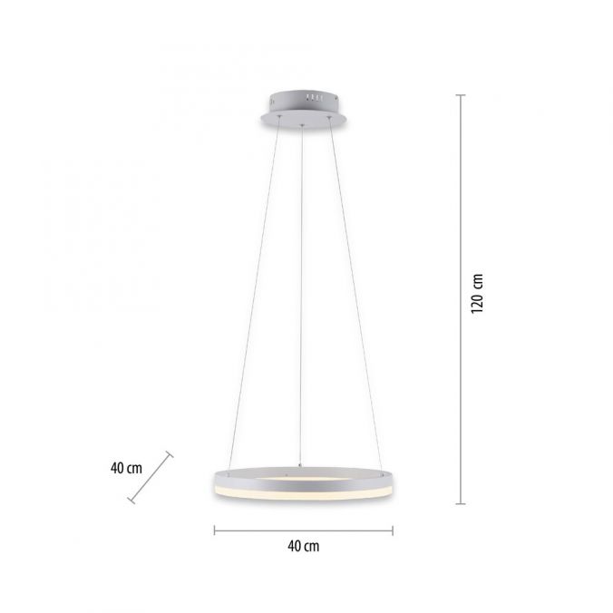 Paul Neuhaus LED Pendelleuchte 40x40 weiss rund dimmbar Memoryfunktion modern Große Rabatte