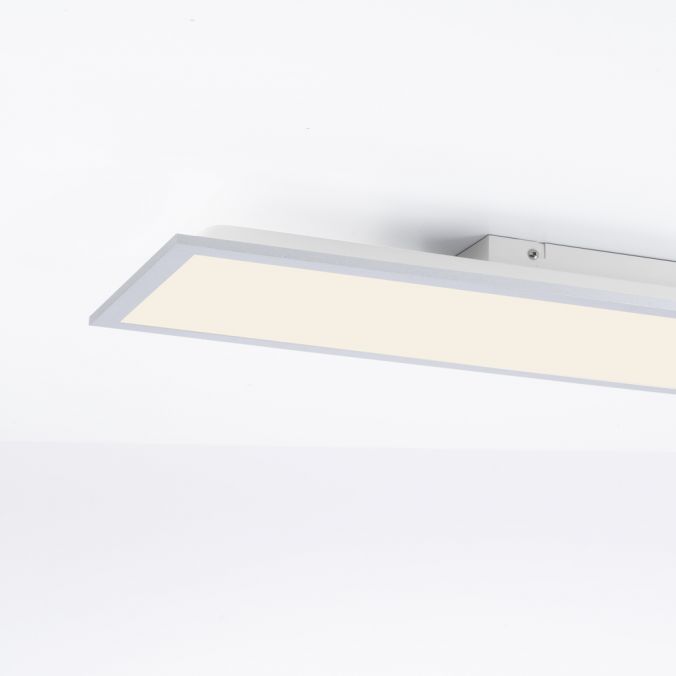 Paul Neuhaus LED Deckenlampe silberfarbig energiesparend rechteckig 80x25 cm warmweiß Neuheiten