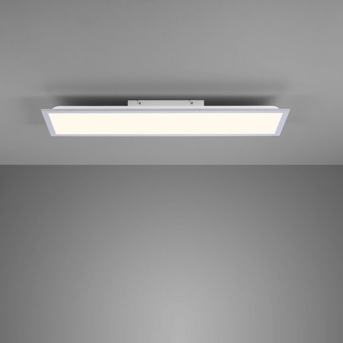Paul Neuhaus LED Deckenlampe silberfarbig energiesparend rechteckig 80x25 cm warmweiß Neuheiten