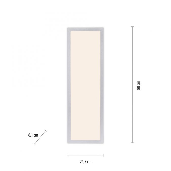 Paul Neuhaus LED Deckenlampe silberfarbig energiesparend rechteckig 80x25 cm warmweiß Neuheiten