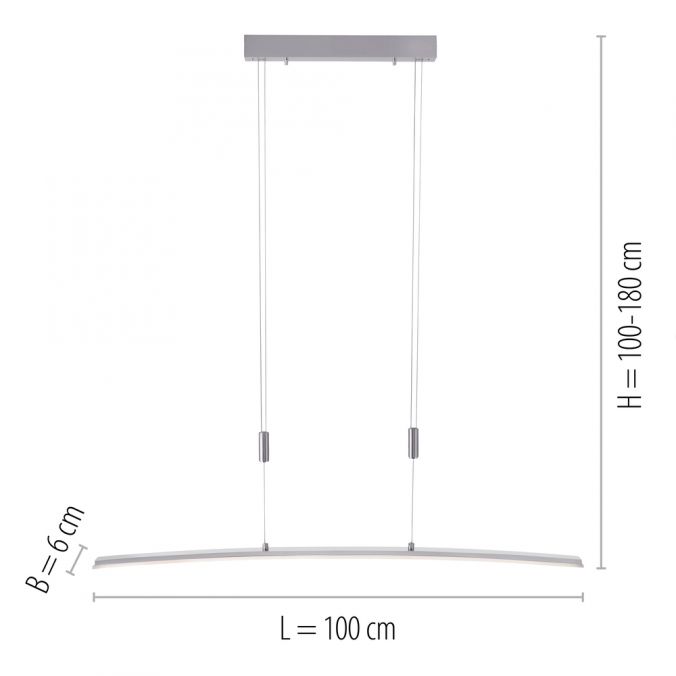 Paul Neuhaus LED Pendelleuchte stahlfarben, Sensor, CCT, stufenlos dimmbar Saisonale Angebote