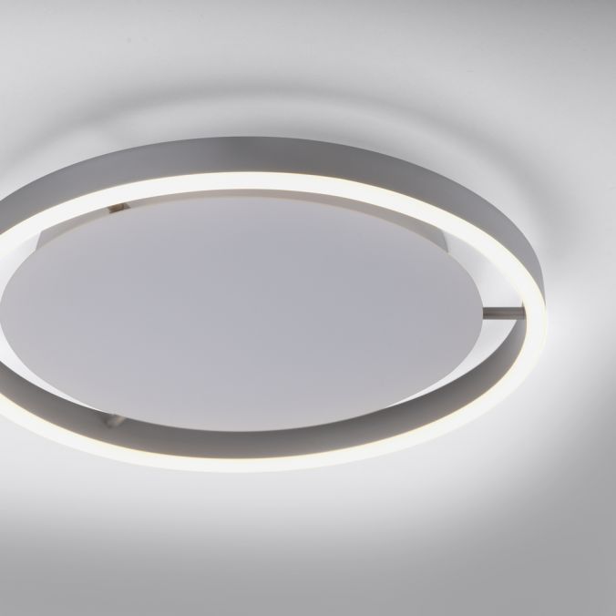 Paul Neuhaus LED Deckenleuchte, rund, aluminium, dimmbar über Wandschalter Räumungsverkauf