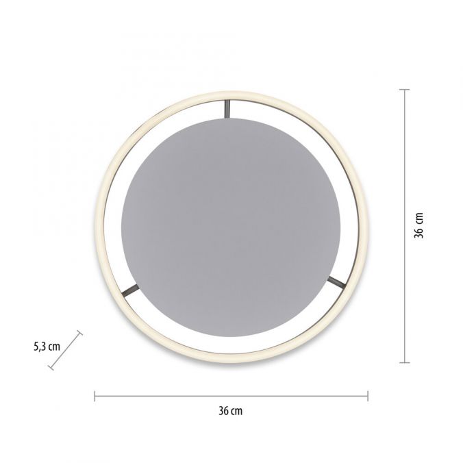 Paul Neuhaus LED Deckenleuchte, rund, aluminium, dimmbar über Wandschalter Räumungsverkauf