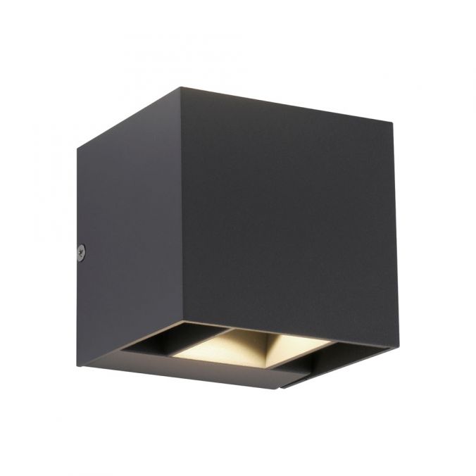 Paul Neuhaus LED-Wandleuchte, anthrazit, IP 54, warmweiß, 3000 Kelvin, Abstrahlwinkel einstellbar