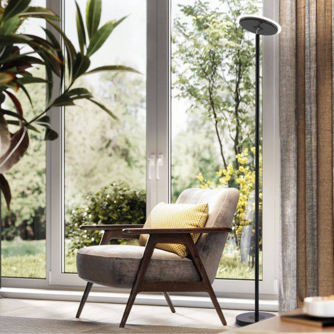 Paul Neuhaus LED-Deckenfluter, schwarz, verstellbaren Fluterkopf, Stehlampe Sonderangebote