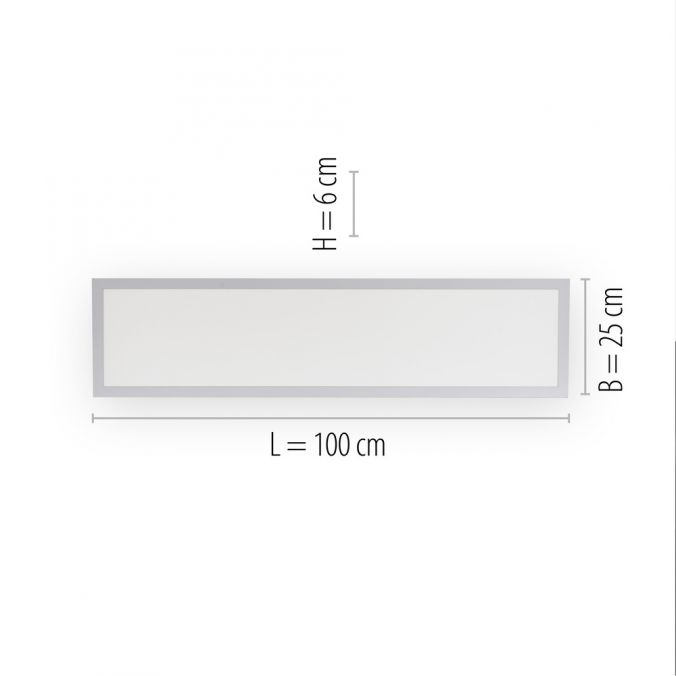 Paul Neuhaus LED Panel, weiss, 100x25 cm, Backlight, Serienschaltung, Memory Funktion VIP-Rabatte