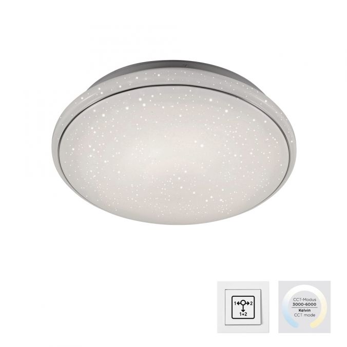 Paul Neuhaus LED Deckenleuchte Ø44cm rund Sternenhimmel Farbwechsel CCT Memoryfunktion