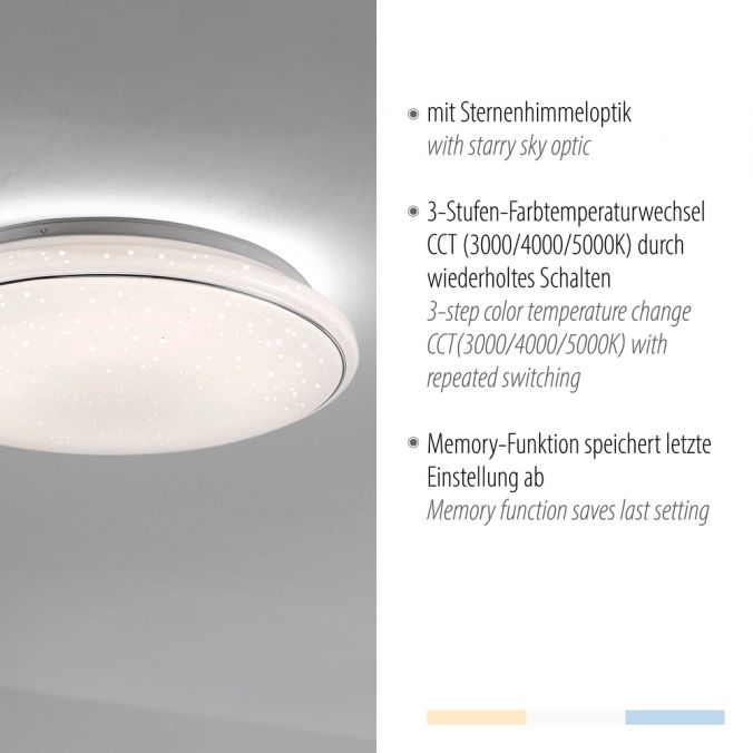 Paul Neuhaus LED Deckenleuchte Ø44cm rund Sternenhimmel Farbwechsel CCT Memoryfunktion Tiefpreis