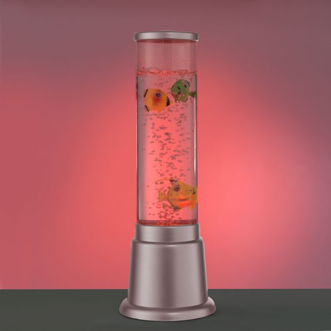 Paul Neuhaus LED-Wassersäule, stahl, 3 Kunstfische, Farbwechsel, inkl. Schnurschalter Kostenlose Rückgabe