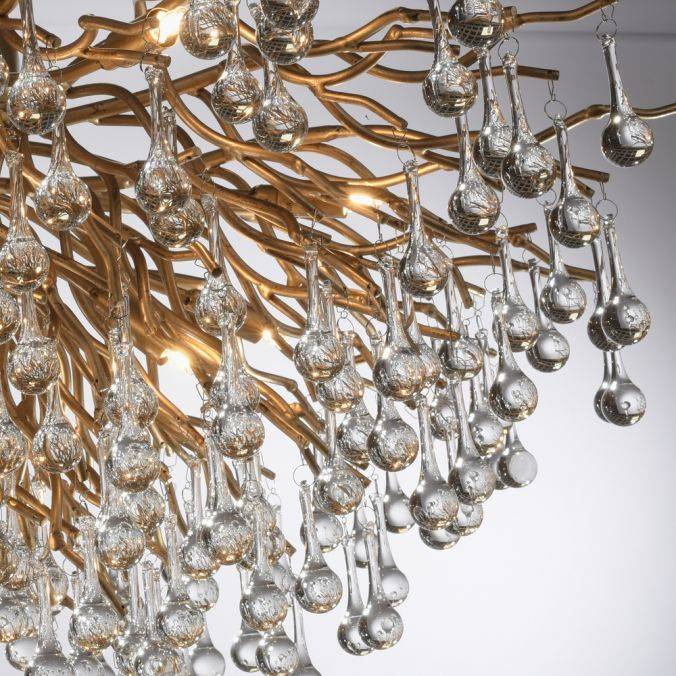 Paul Neuhaus Deckenleuchte, Altmessing Optik, 280 Glasprismen, LED fähig Letzte 3 Tage