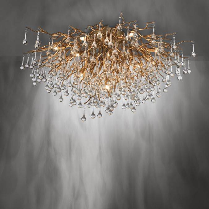 Paul Neuhaus Deckenleuchte, Altmessing Optik, 280 Glasprismen, LED fähig Letzte 3 Tage