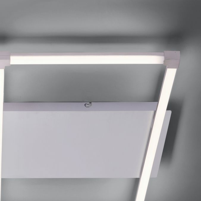 Paul Neuhaus LED Deckenleuchte, stahlfarben, quadratisch, modern, 78x74cm Neueste Stile