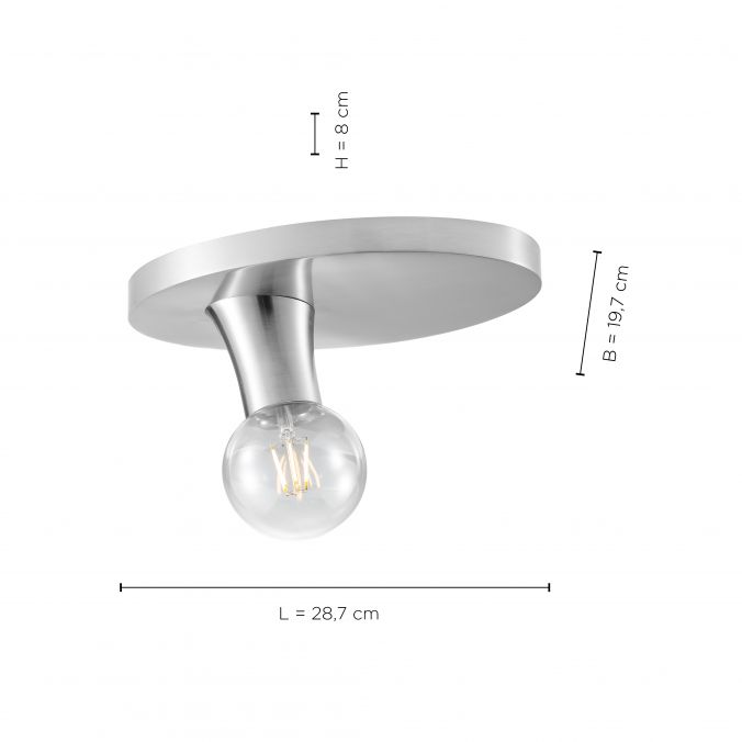 Paul Neuhaus Deckenleuchte, stahlfarben, Industrial Stil, ovale Form, E27 Fassung Bis zu 65% Rabatt