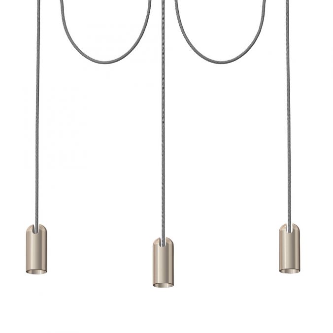 Paul Neuhaus Pendelleuchte, stahlfarben, Retro-Design, E27 Fassung, modern, 3-flammig Sonderangebot der Fabrik