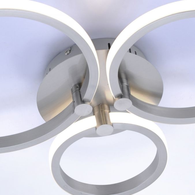 Paul Neuhaus LED Deckenleuchte, stahlfarben, 3 Lichtringe, modern, rund, design Bis zu 55% Rabatt