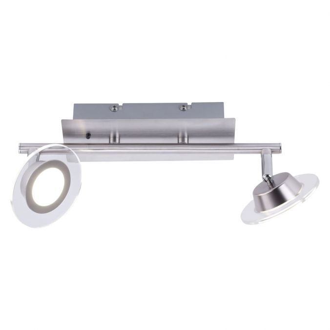 Paul Neuhaus LED-Deckenleuchte, stahlfarben, 2-flammig, modern, dimmbar, Fernbedienung Nur noch ein Tag übrig