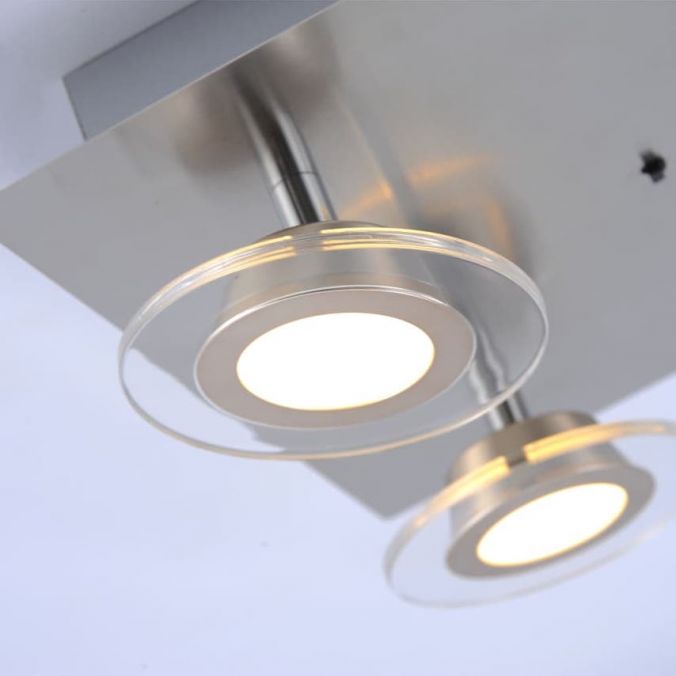 Paul Neuhaus LED-Deckenleuchte, 4-flammig, modern, stahlfarben, quadratisch Super Rabatt