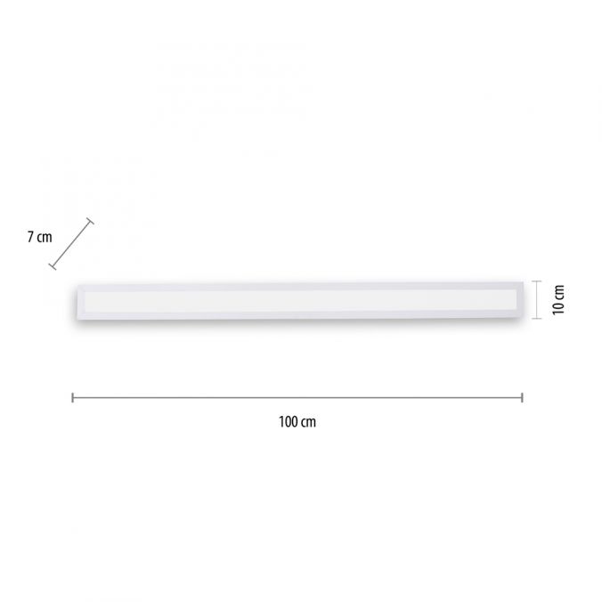 Paul Neuhaus LED-Panel, weiß, 100x10cm, neutralweiß, Bewegungsmelder, rechteckig, modern Speichern exportieren