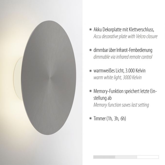 Paul Neuhaus LED Akkuleuchte AKKU 25cm grau Timerfunktion USB dimmbar Online