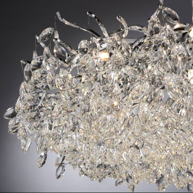 Paul Neuhaus LED Deckenleuchte Kronleuchter chrom glänzend Kristallanhänger Angebote