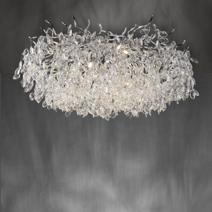 Paul Neuhaus LED Deckenleuchte Kronleuchter chrom glänzend Kristallanhänger Angebote